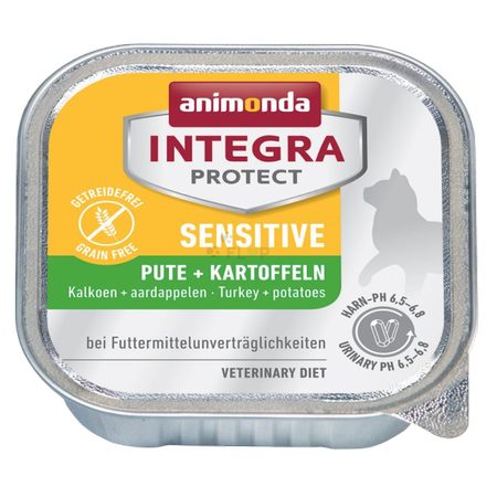 Animonda Sensitive Truthahn und Kartoffeln Katzenfutter für afrikanische Igel 100g 