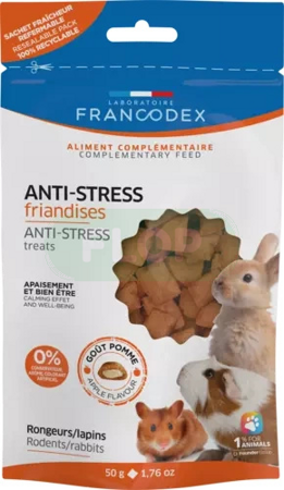 FRANCODEX Anti-Stress Leckerli für Nager und Kaninchen 50g