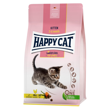 Happy Cat Kitten Geflügelfutter 300g - geeignet für junge Weißbauchigel (kleine Chips)