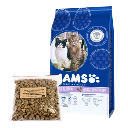 IAMS Pro Active Health Adult Multi-Cat Household 200g - Futter geeignet für Weißbauchigel