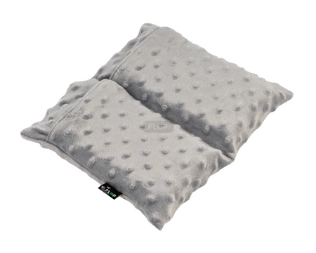 Doppel-Kühlmatratze aus grauem Minky-Fleece