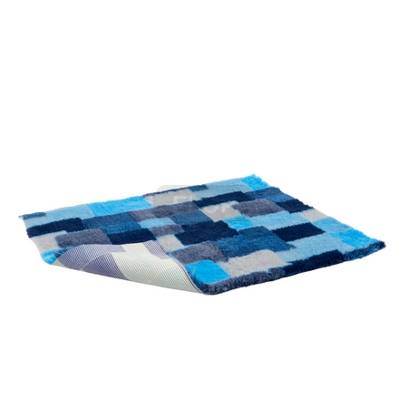 VetBed Original Non-Slip S (50x75cm) – graue und blaue Quadrate