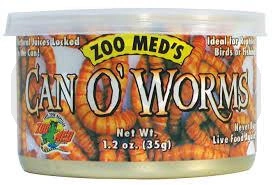 Zoo Med Can O' Worms 35g, 1er Pack Mehlwürmer für Weißbauchigel