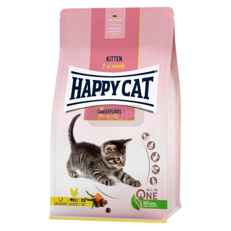 Happy Cat Kitten Geflügelfutter 300g - geeignet für junge Weißbauchigel (kleine Chips)