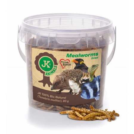 Getrocknete Mehlwurmlarven – Proteinreicher Snack für Igel und Ratten 80g/500ml