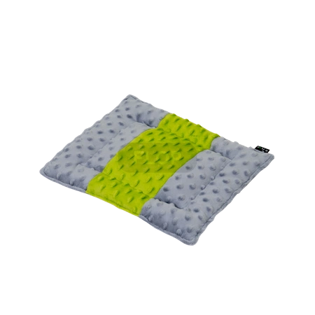 Matratze 20x30cm aus Minky-Fleece für Kleintiere - lime und grau